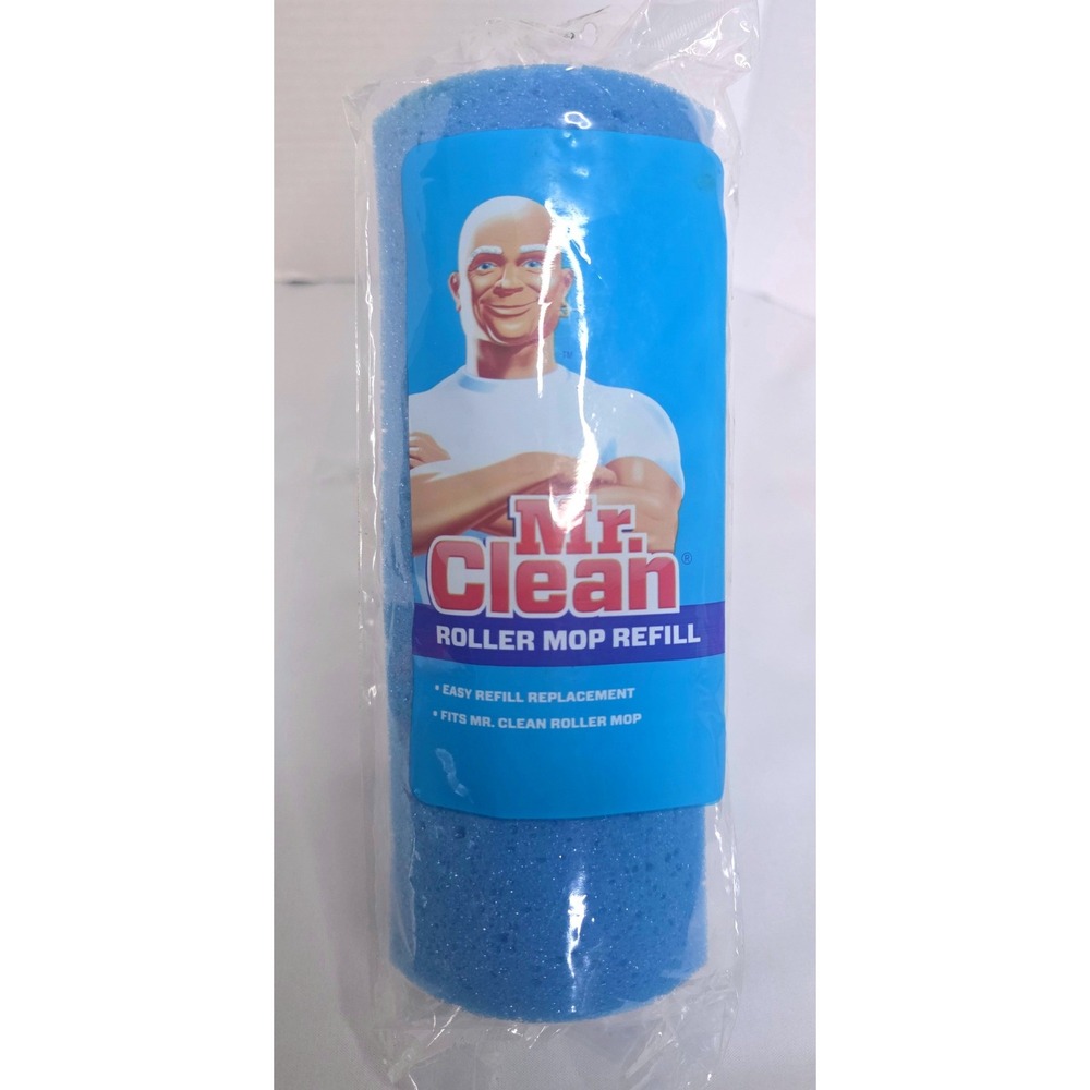 Mr. Clean Roller Mop Refill Blue Sponge Replacement Head Home Cleaning Accessory